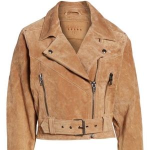 Dolman Sleeve Sueded Moto Jacket
